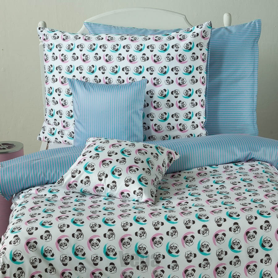 Povlečení Geon pandy - růžovomodré
