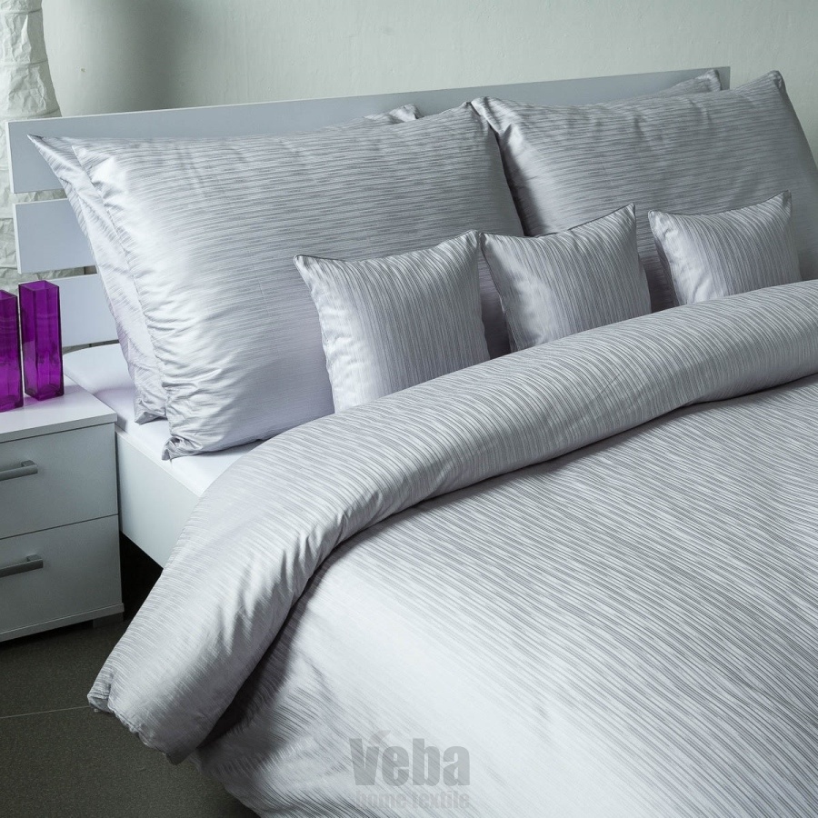 Damaškové povlečení Bestar déšť - šedá