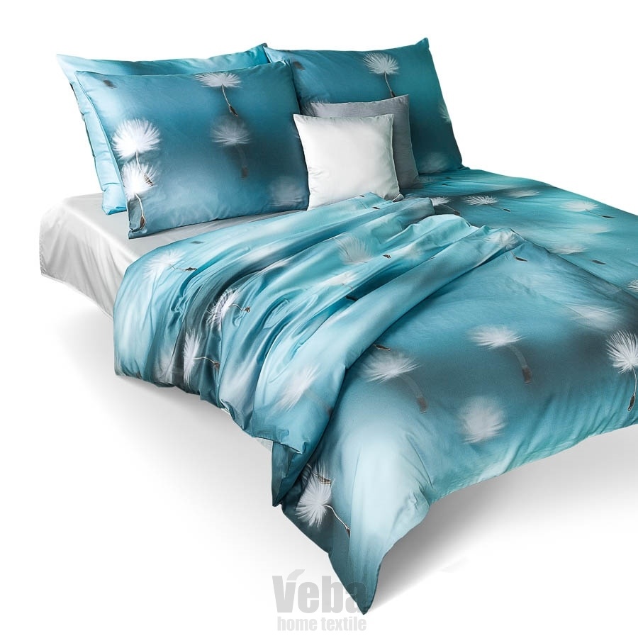 Saténové povlečení modré pampelišky